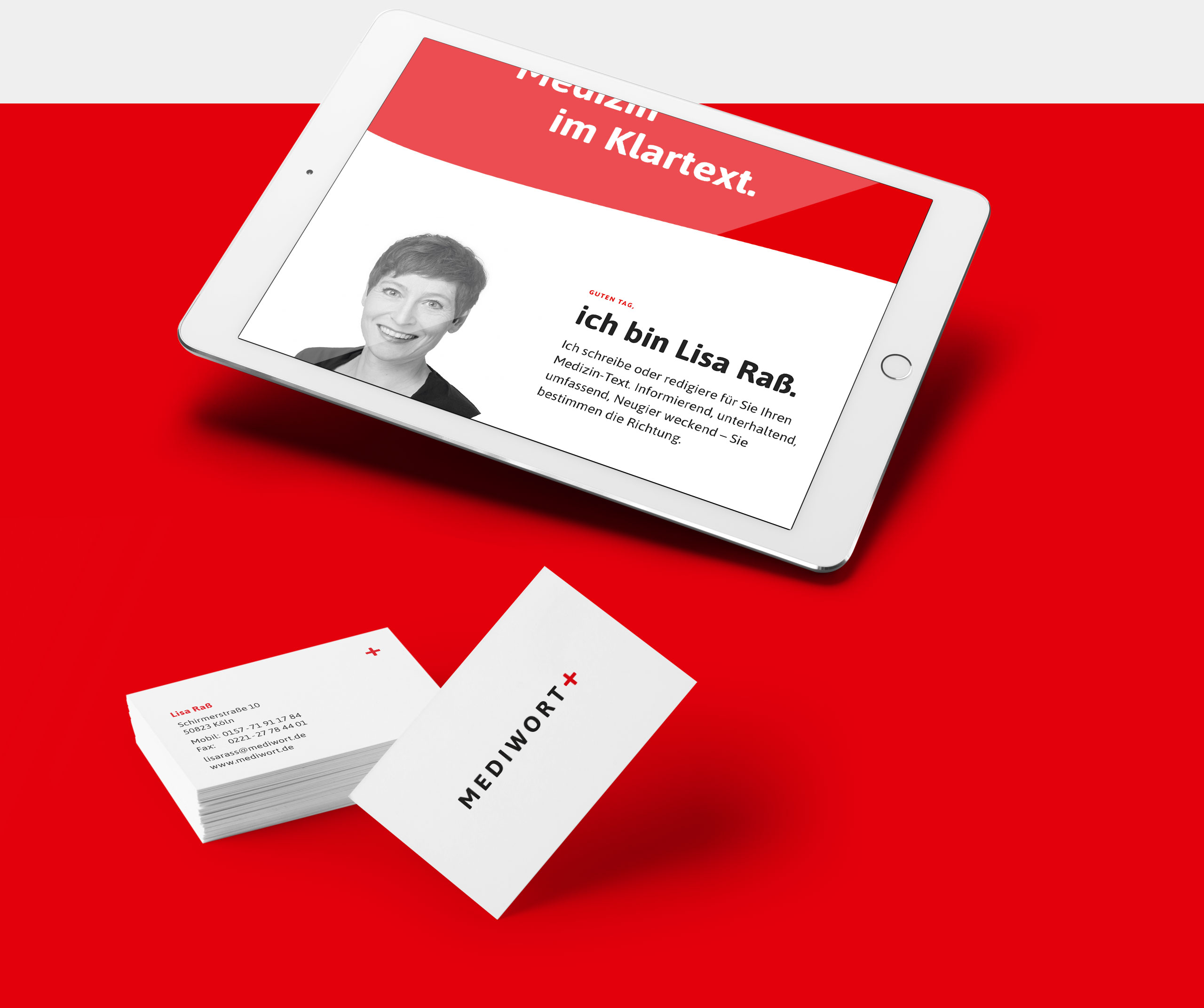 mediwort Webdesign und Visitenkarte